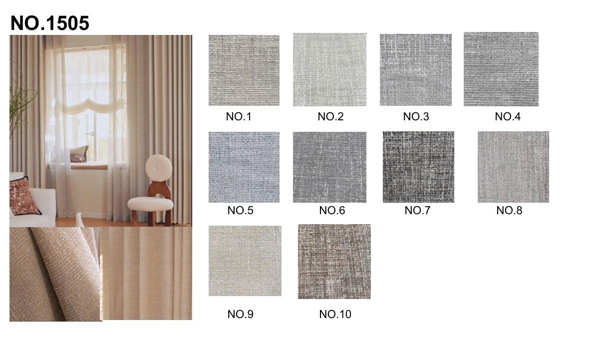 BQ curtain styles with a grid of color swatches