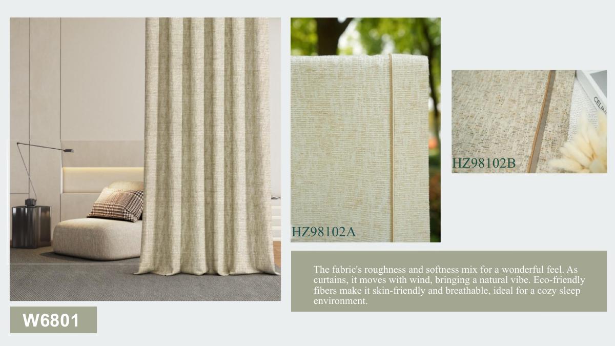Pristine neutral curtain and fabric samples